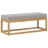  Kültéri Szék Pad párnával Fehér 115 x 43 x 45 cm Tömör Akácfa
