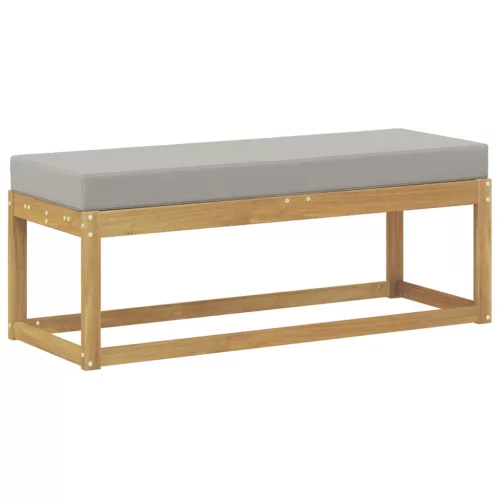  Kültéri Szék Pad párnával Fehér 115 x 43 x 45 cm Tömör Akácfa