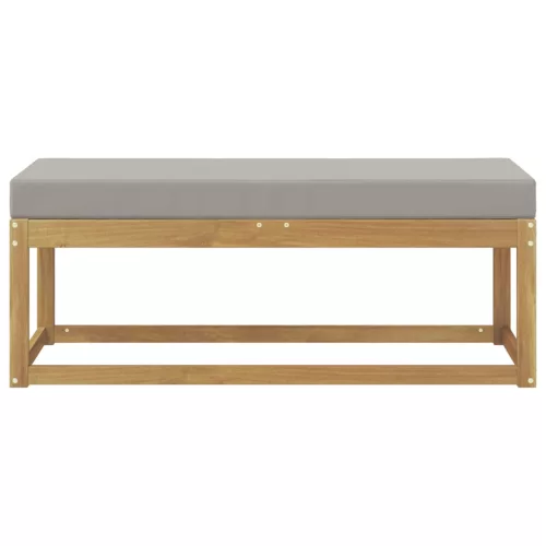  Kültéri Szék Pad párnával Fehér 115 x 43 x 45 cm Tömör Akácfa
