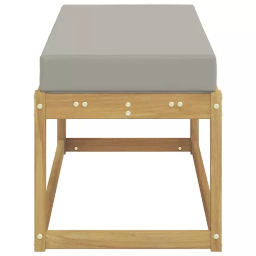  Kültéri Szék Pad párnával Fehér 115 x 43 x 45 cm Tömör Akácfa