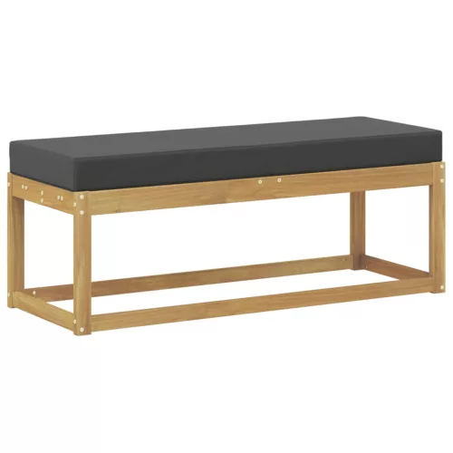  Kültéri Szék Pad párnával Fehér 115 x 43 x 45 cm Tömör Akácfa