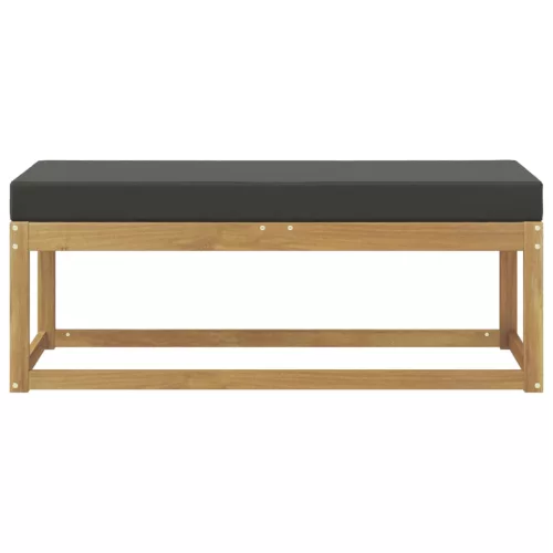  Kültéri Szék Pad párnával Fehér 115 x 43 x 45 cm Tömör Akácfa