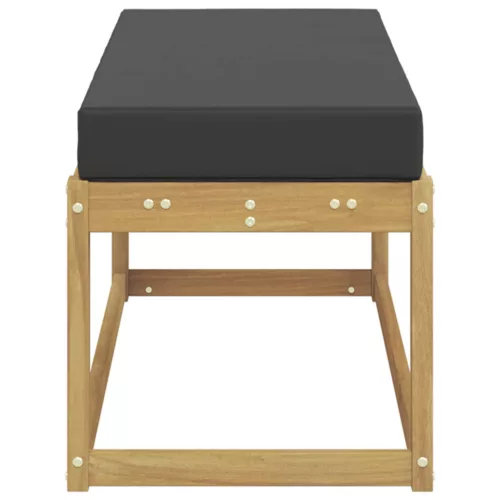  Kültéri Szék Pad párnával Fehér 115 x 43 x 45 cm Tömör Akácfa