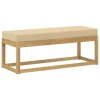  Kültéri Szék Pad párnával Fehér 115 x 43 x 45 cm Tömör Akácfa