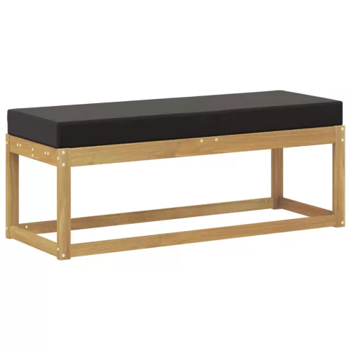  Kültéri Szék Pad párnával Fehér 115 x 43 x 45 cm Tömör Akácfa