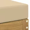  Kültéri Szék Pad párnával Fehér 115 x 43 x 45 cm Tömör Akácfa