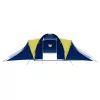  9 személyes kék és sárga szövet kempingsátor