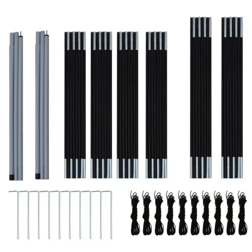  9 személyes kék és sárga szövet kempingsátor