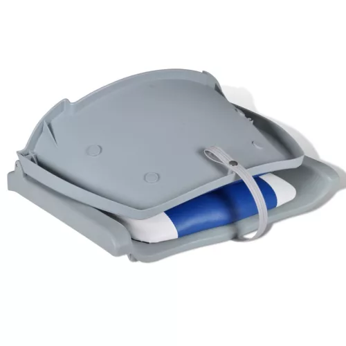  lehajtható háttámlás csónakülés kék-fehér párnával 48x51x41 cm