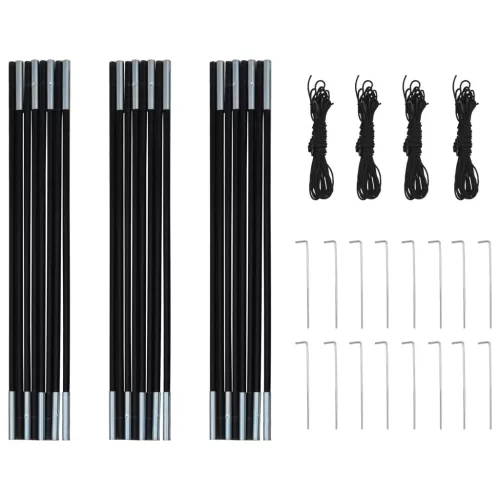  4 személyes tengerészkék/sárga kempingsátor