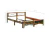 VID tömör újrahasznosított fa ágykeret 160 x 200 cm