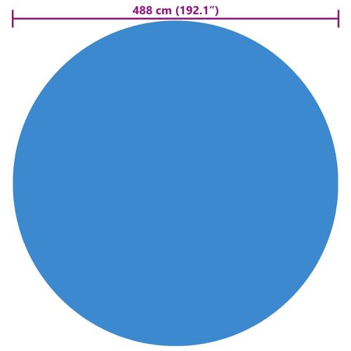 Kerek medence borító 488 cm PE kék