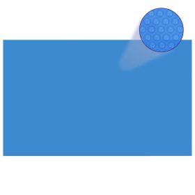 Kék, négyszögletes PE medencetakaró 260 x 160 cm