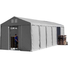   TP Vario 6x12m 3m oldalmagas raktársátor, bejárat típusa: eltolható