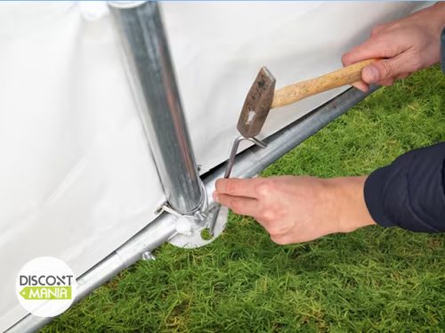 TP PREMIUM 3x4m raktársátor, PVC 750 ponyvával, fehér