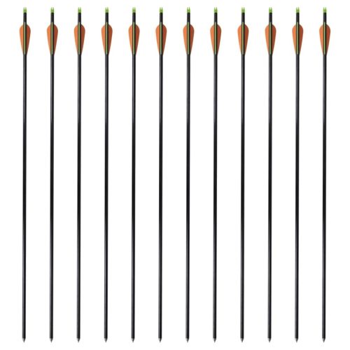 12 db standard csigás íj üvegszálas nyílvesszők 30 0,8"