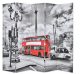VID fekete/fehér paraván 200 x 180 cm londoni busz