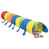 VID többszínű poliészter gyerek-játszóalagút 250 labdával 245 cm