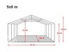 Party šator 5x8m-PROFESSIONAL DELUXE  550g/m2-posebno jaka čelična konstukcija