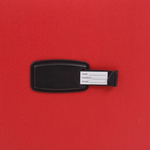  3 darabos, piros, puha fedeles görgős bőröndszett