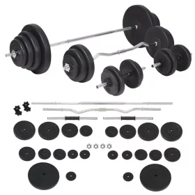  egykezes és kétkezes súlyzókészlet 120 kg