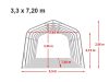 TP Basic 3,3x7,2m takarmánytároló sátor PVC 800N ponyvával, zöld