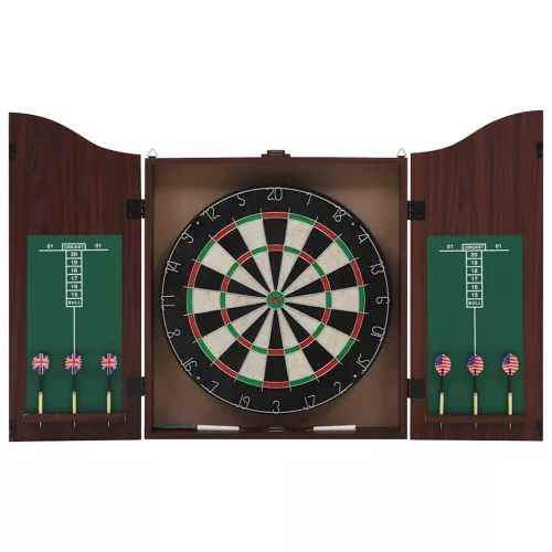  szizálból készült profi darts tábla szekrénnyel és 6 nyíllal