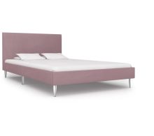 VID rózsaszín szövetkárpitozású ágykeret 140x200 cm