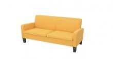 VID Kétszemélyes sárga szövet kanapé