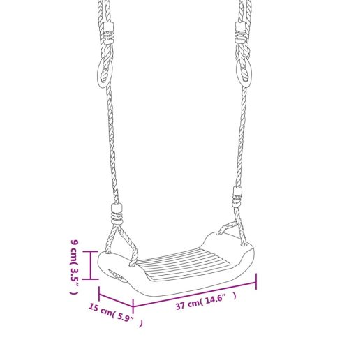    kék polietilénnel hinta kötéllétrával