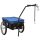  kék acél kerékpár-utánfutó/kézikocsi 155 x 60 x 83 cm