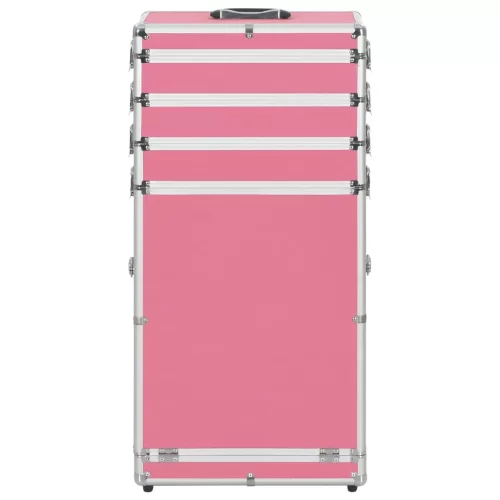  rózsaszín alumínium sminkbőrönd