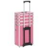 rózsaszín alumínium sminkbőrönd