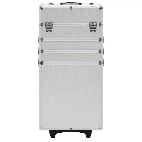  ezüstszínű alumínium sminkbőrönd