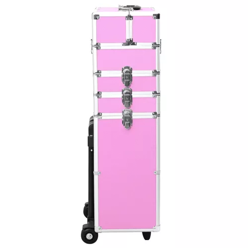  rózsaszín alumínium sminkbőrönd