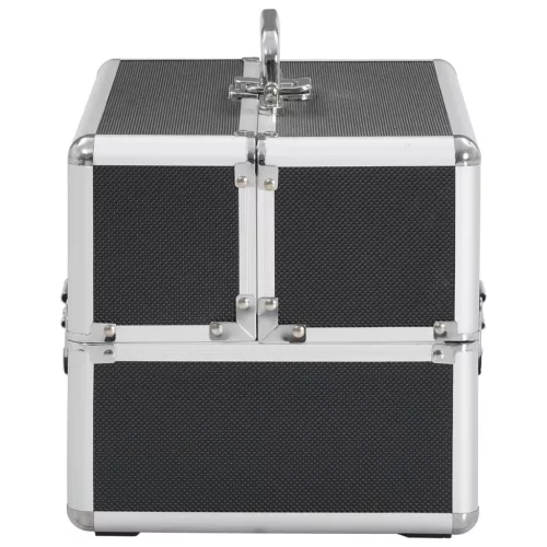  fekete alumínium sminktáska 22 x 30 x 21 cm