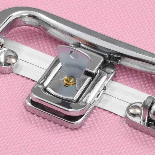  rózsaszín alumínium sminktáska 22 x 30 x 21 cm 