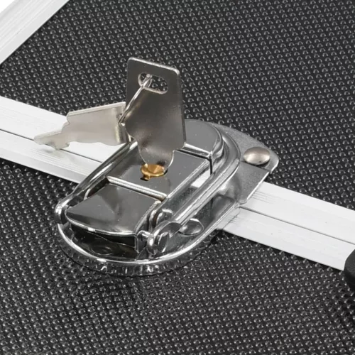  fekete alumínium sminktáska 38 x 23 x 34 cm