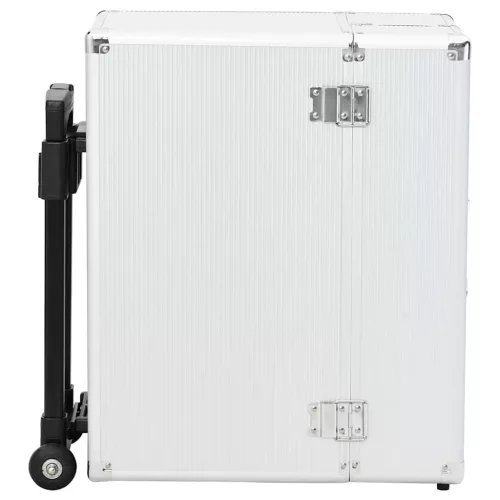  ezüstszínű alumínium pilótabőrönd 47 x 39 x 27 cm 