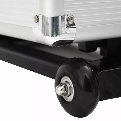  ezüstszínű alumínium pilótabőrönd 47 x 39 x 27 cm 