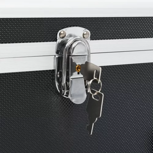  2 darab fekete alumínium tárolódoboz 