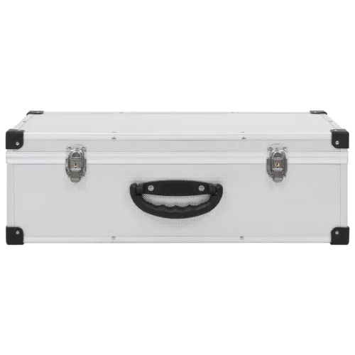  80 db-os ezüstszínű alumínium és ABS CD-tartó