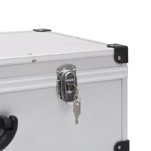  80 db-os ezüstszínű alumínium és ABS CD-tartó