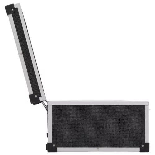  80 db-os fekete alumínium és ABS CD-tartó