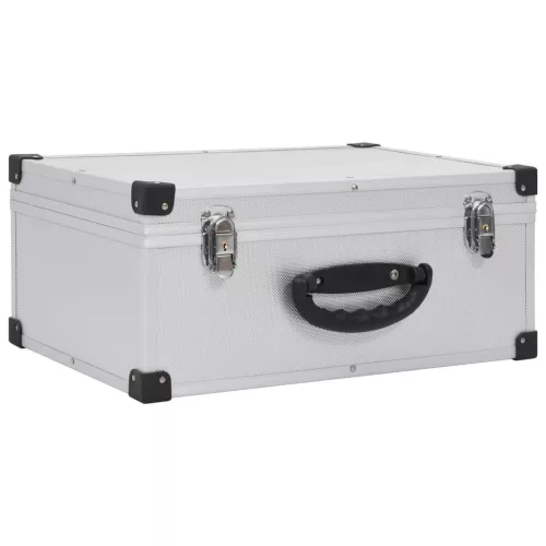  60 db-os ezüstszínű alumínium és ABS CD-tartó