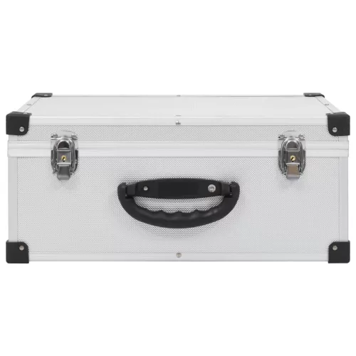  60 db-os ezüstszínű alumínium és ABS CD-tartó