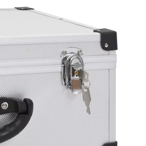  60 db-os ezüstszínű alumínium és ABS CD-tartó