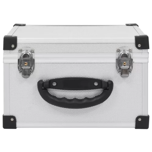  40 db-os ezüstszínű alumínium és ABS CD-tartó