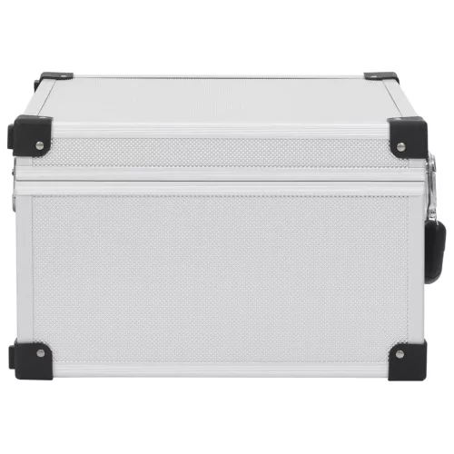  40 db-os ezüstszínű alumínium és ABS CD-tartó