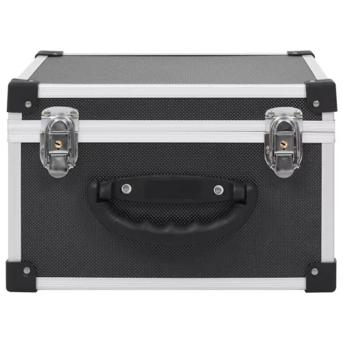  40 db-os fekete alumínium és ABS CD-tartó